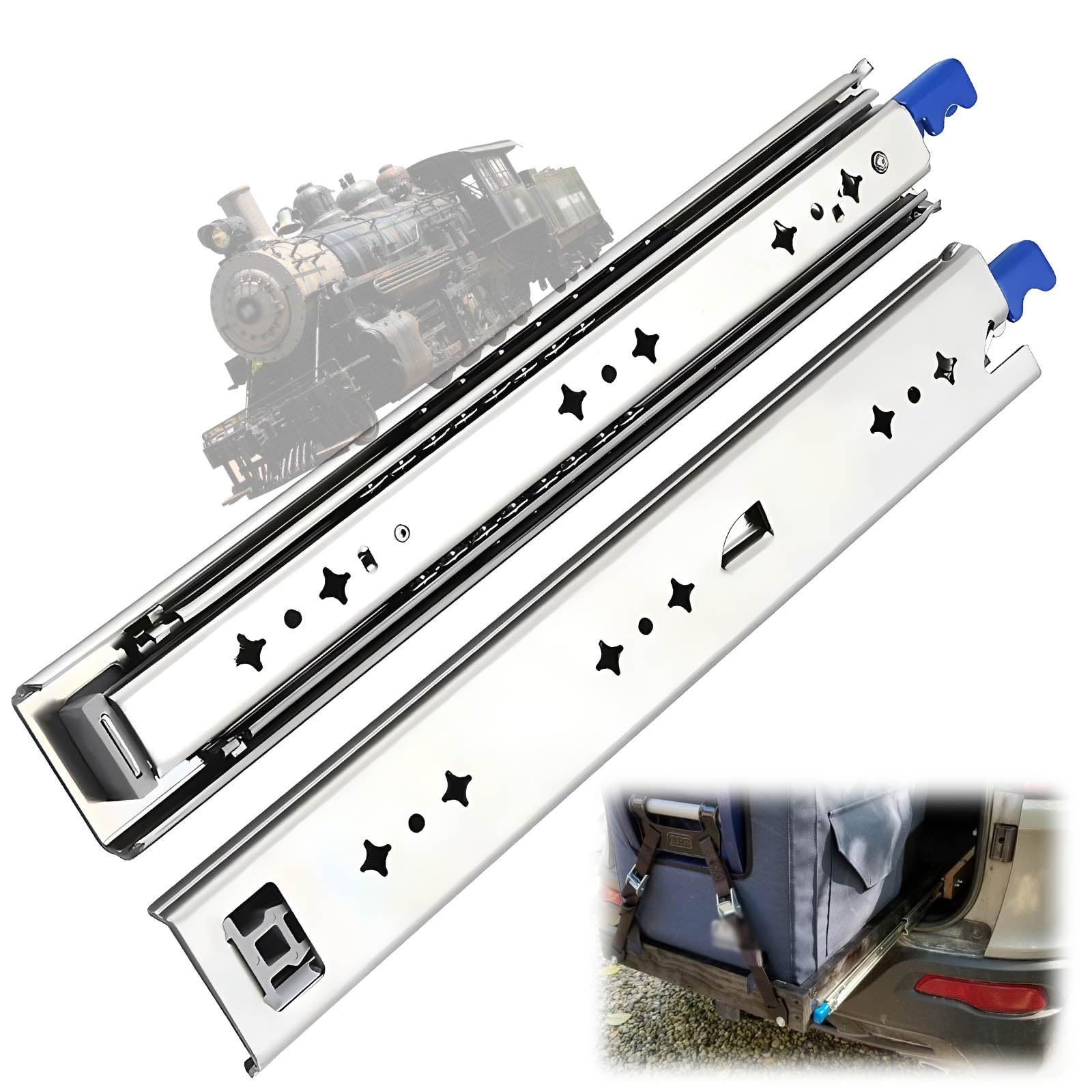 Coulisse A Bille Lot De 2 (1 Paire) Glissières Pour Tiroirs 300-1500mm Rail Pour Tiroir - Rail Tiroir Coulissant - Glissières De Tiroir Robustes Avec Serrure - Facile À Monter ( Color : Locking models