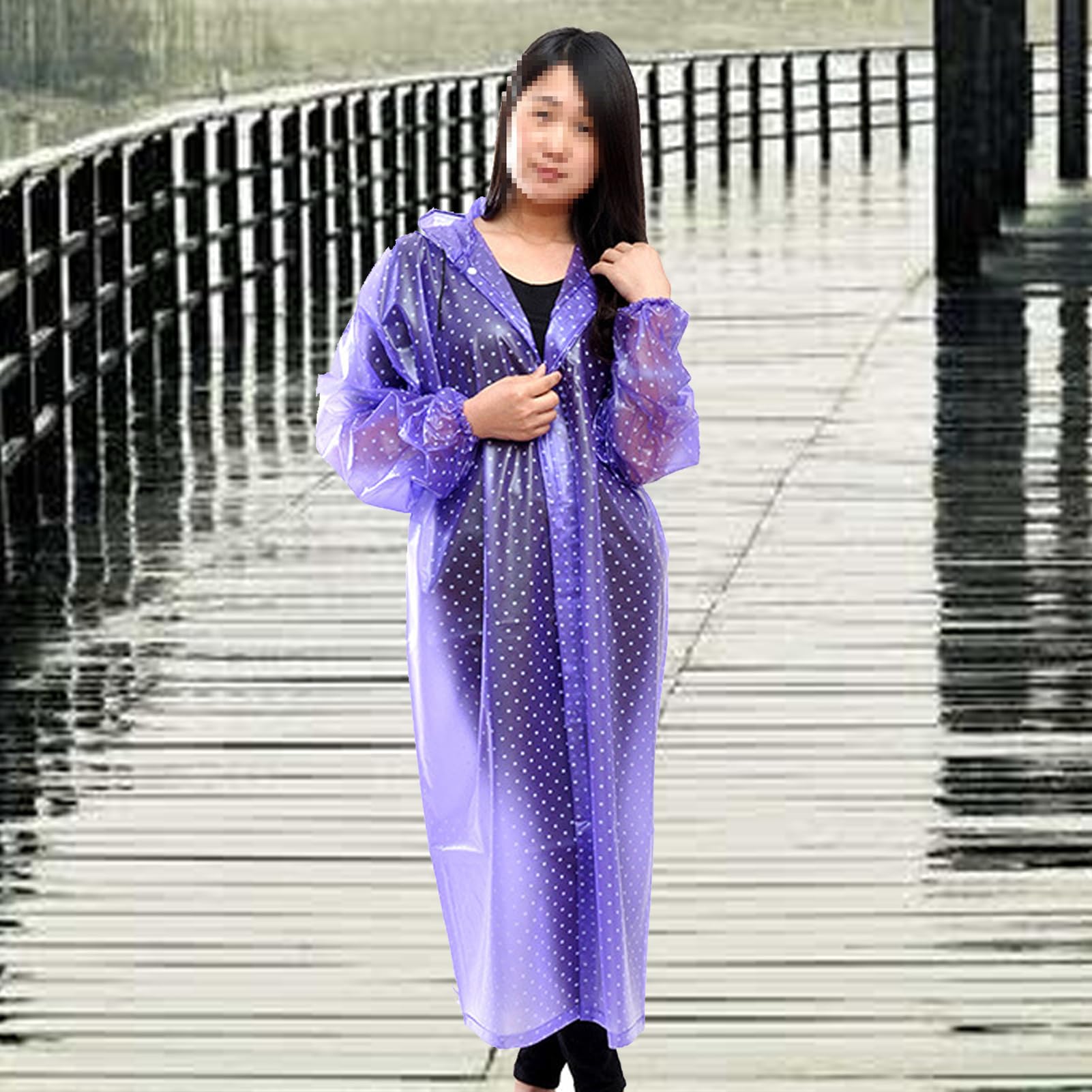 Lange Regenanzüge PVC Kapuze Wasserdichter Regenmantel Outdoor-Arbeitsponcho Hochelastisch Langlebige Regenbekleidung Für Männer Frauen