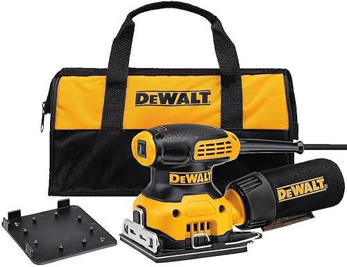 DEWALT DWE6411K Kit de lijadora con agarre de palma de 1/4 hojas (renovado)