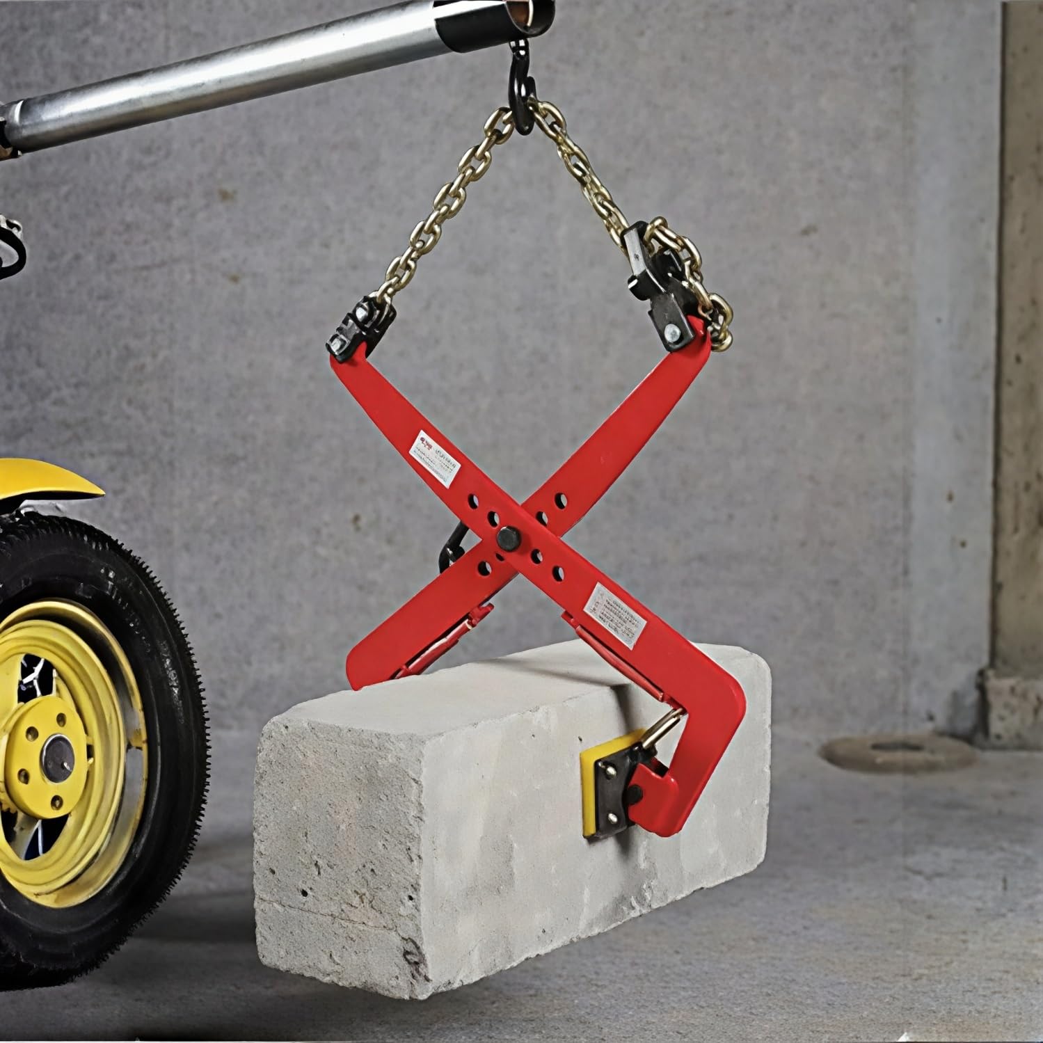 Bordsteinzange Versetzzange Hebeklemme Steingreifer Blockstufenzange Tragezange Steinheber, Robuste Hebeklemmen, Verstellbar, 325-10000kg, Vertikale Plattenzangenklemme(28in)