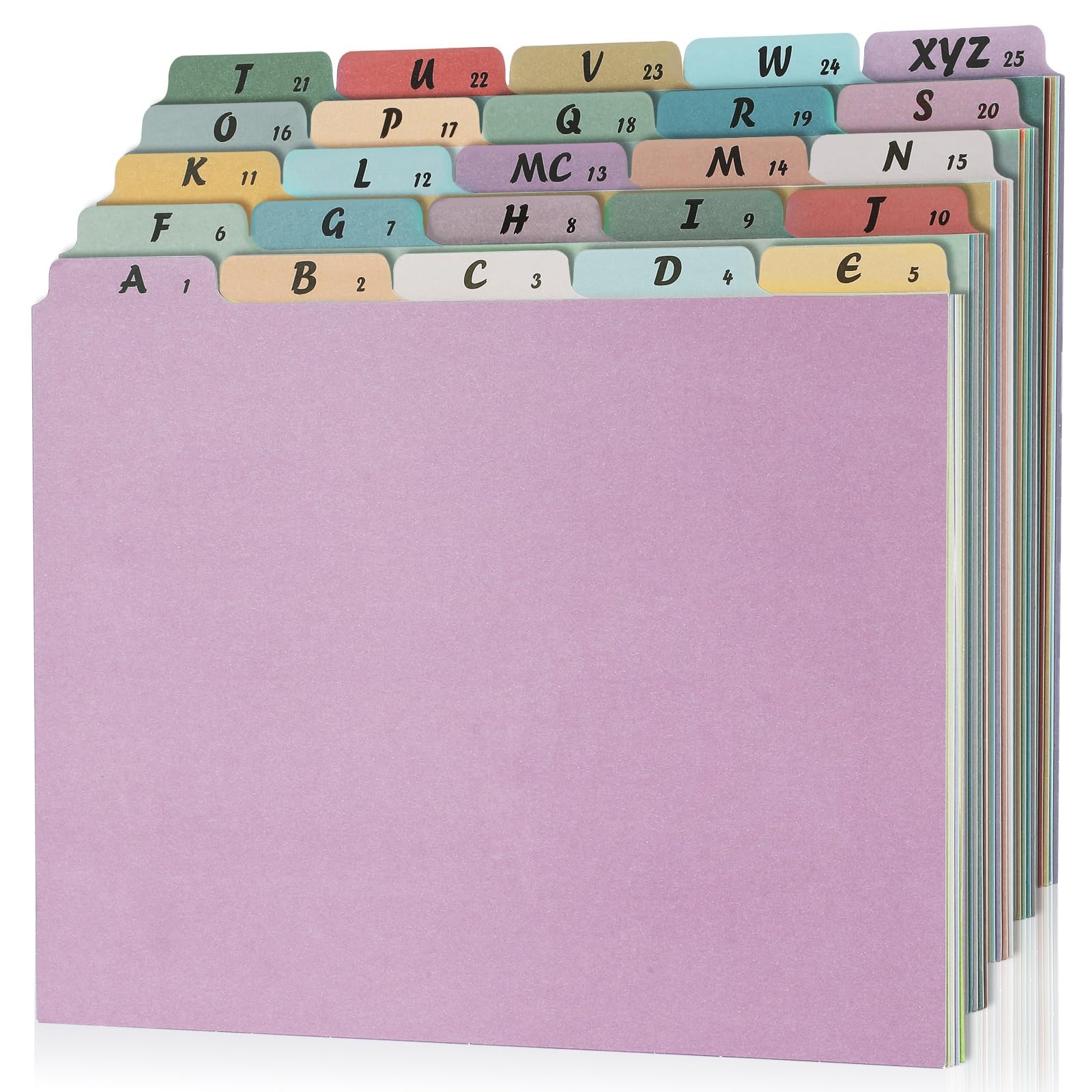 Amazon.com : 1 Set 25 Alphabet File Dividers A-Z Top Tab File