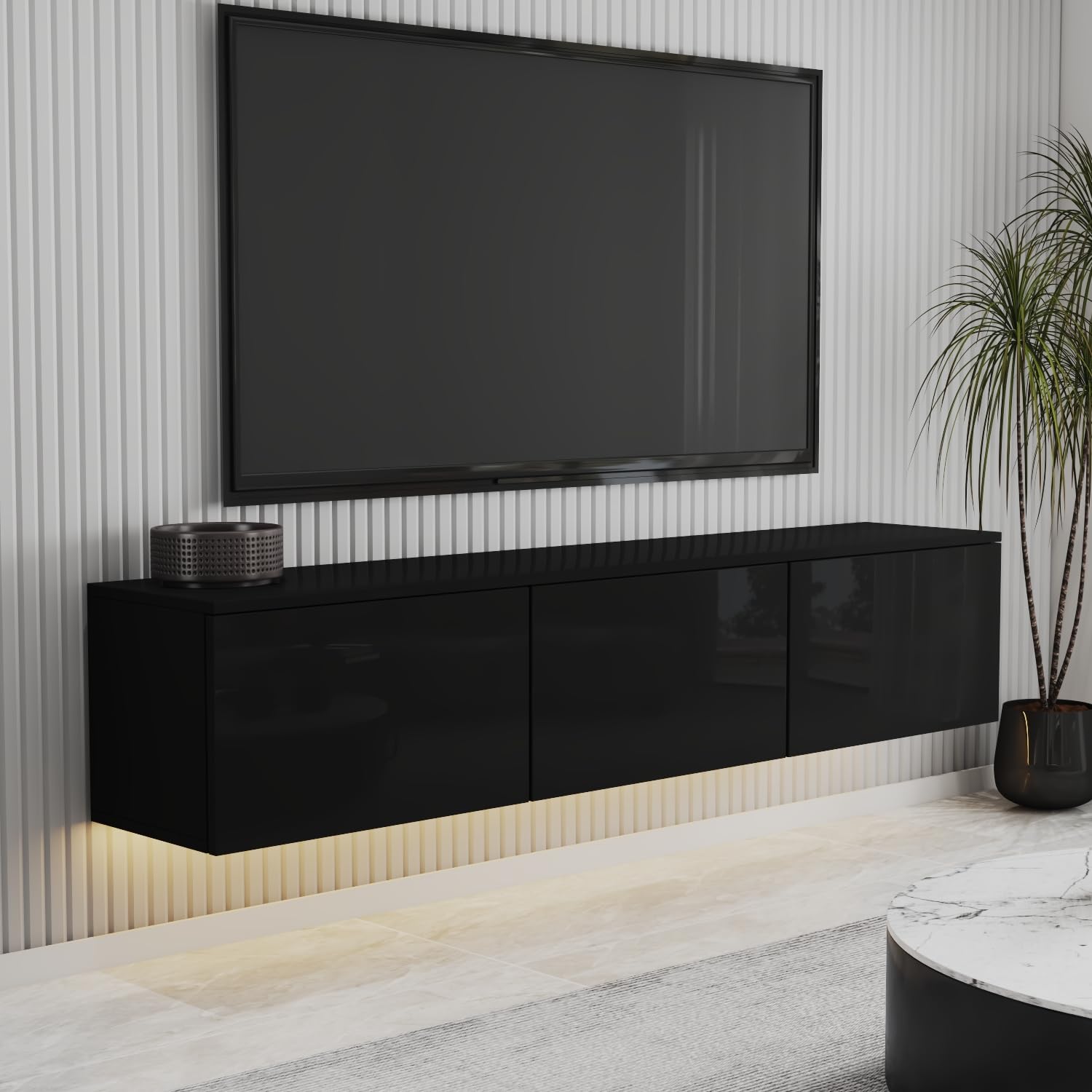 T0020 Alston 3 Kapaklı Duvara Monte Tv Ünitesi