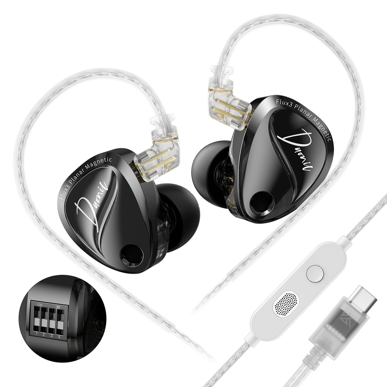 KZA COUSTICS Duonic zestaw słuchawkowy do gier z akustyczną konstrukcją Hi-Fi, podwójne mikrofony ze słuchawkami zbalansowanymi i ulepszonymi basami, odłączany kabel, ergonomiczna konstrukcja