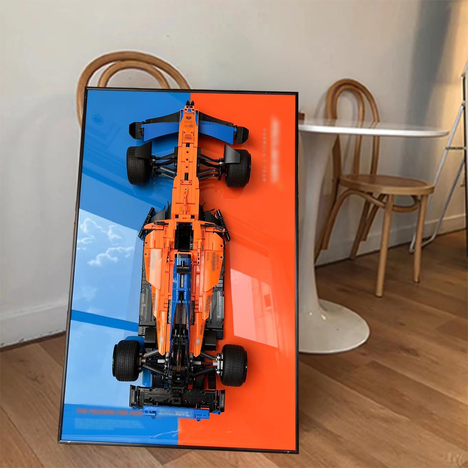 Display Wallboard for LEGO 42141 Technic McLaren 2022 Replica Race Car Model Building Kit, Adult Collectibles Wall Mount, Home or Office Décor (No Car Included)