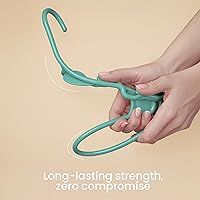 Vista 4 de Utopia Home Perchas de Plástico Paquete de 50 – Percha Perfecta para Ahorrar Espacio para Ropa – Duraderas y Fuertes – Organizadores de Armario Aqua