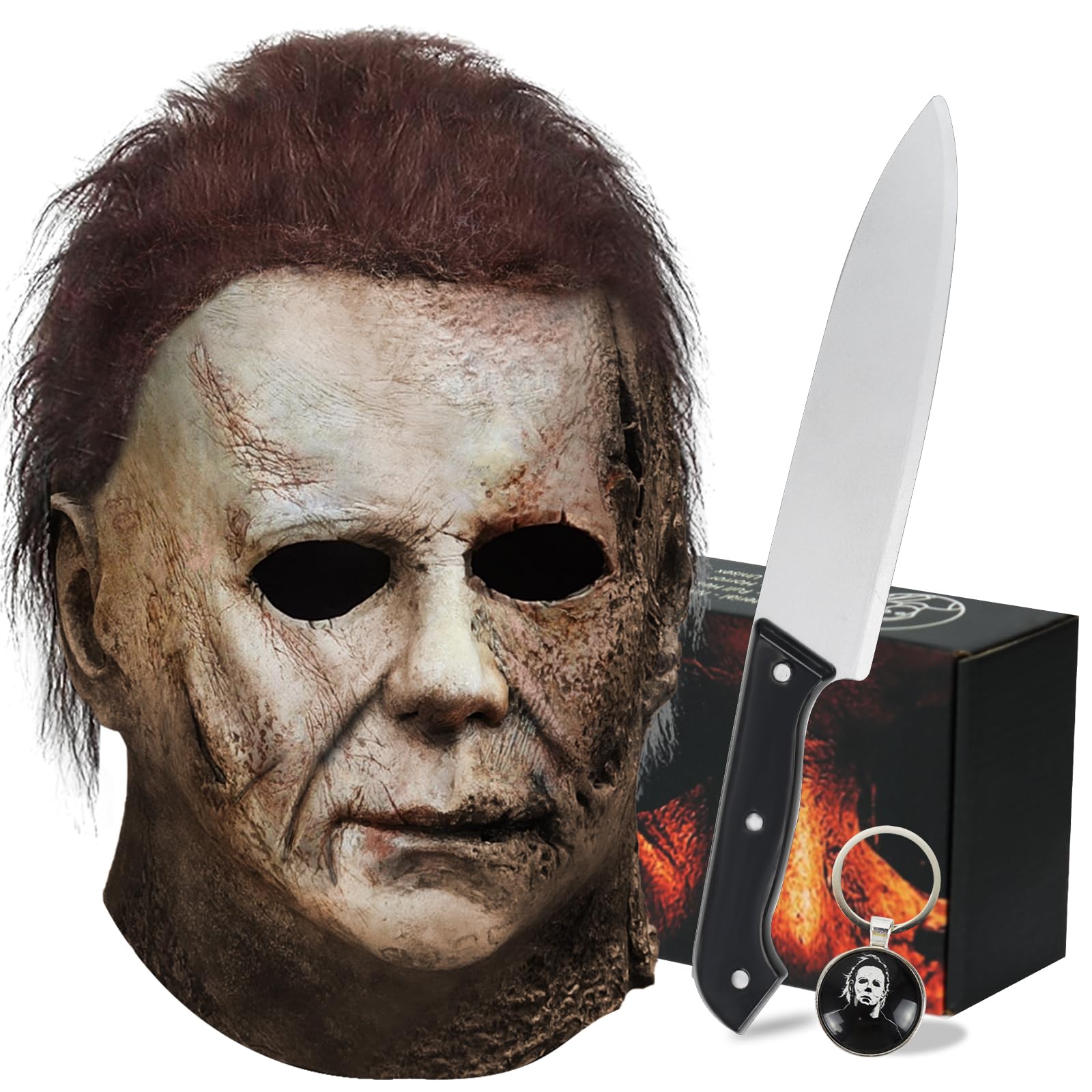 Gadryh Michael Myers Mask Horror Cosplay Mask Adults Scary Head Masks for Cosplay Party