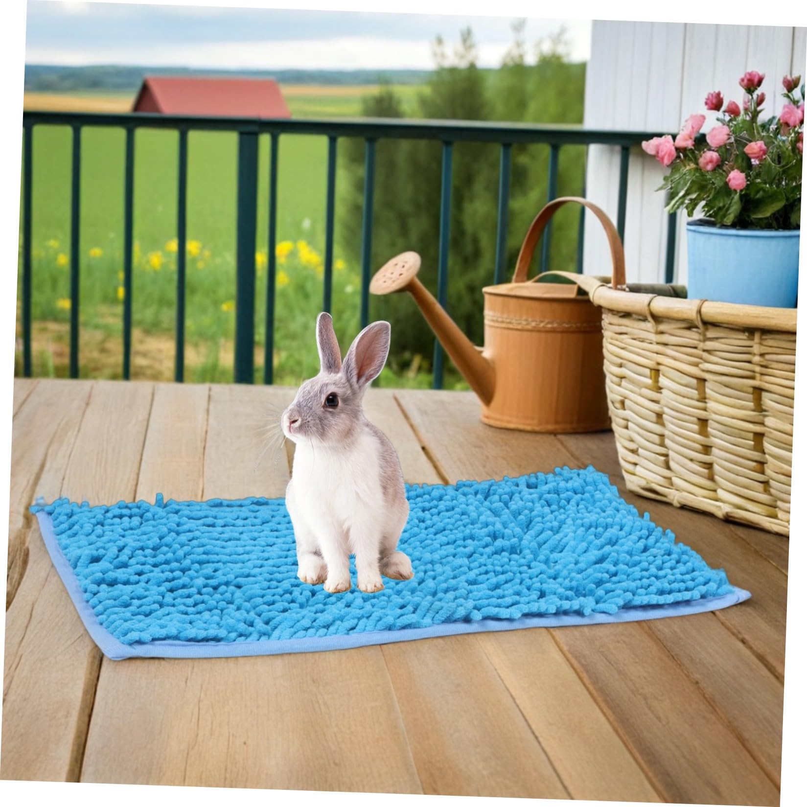 Toddmomy 4 Stück Pack Meerschweinchen Käfigdecken aus Waschbarem Chenille 48 X 28cm rutschfeste Wiederverwendbare Schlafmatten für Hamster Rennmäuse und Kaninchen Weiche Saugfähige