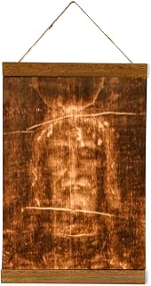 Jesus Christ Face Shroud of Turin Canvas Print - Christian Religious Wall Art - Wood Framed 8.7" x 11.8" - Spiritual Gift