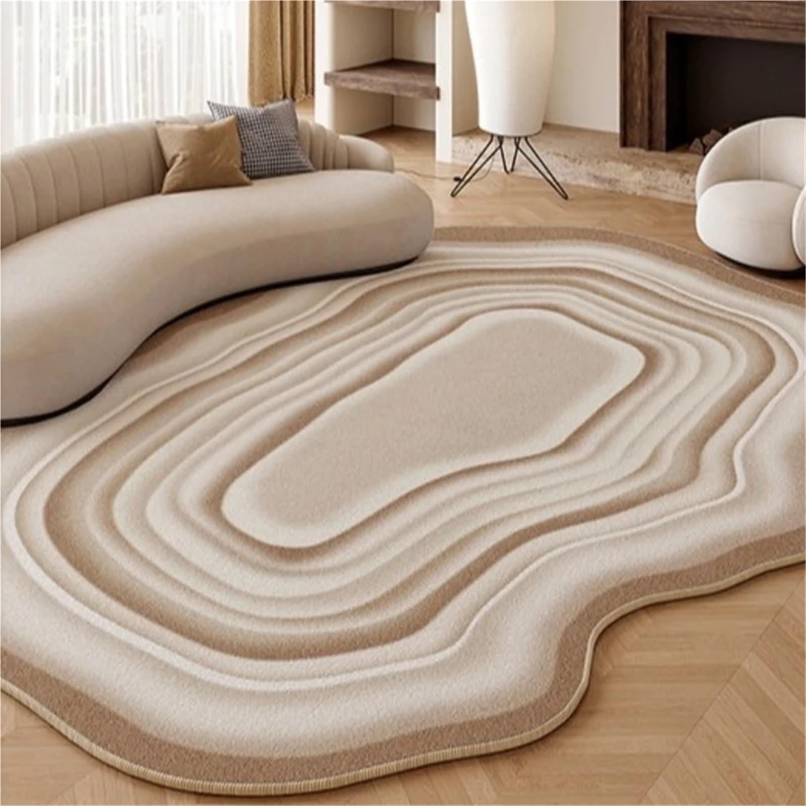 Tapis Forme Irrégulière Grand tapis de décoration salon forme irrégulière