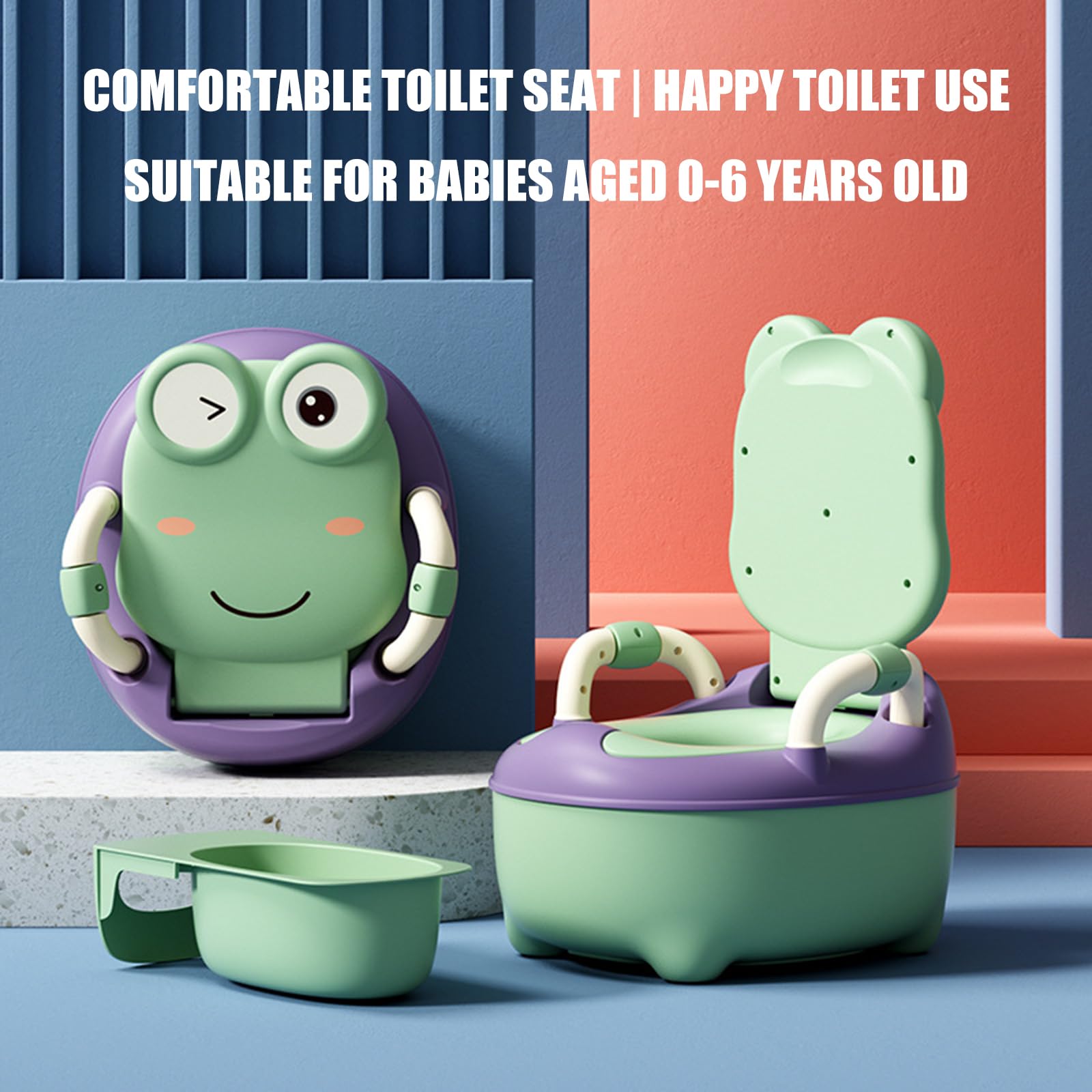 Orinal portátil de PVC con acolchado suave para niños pequeños, para aprender a tomar el baño temprano con diseño seguro y antideslizante, orinal plegable para niños