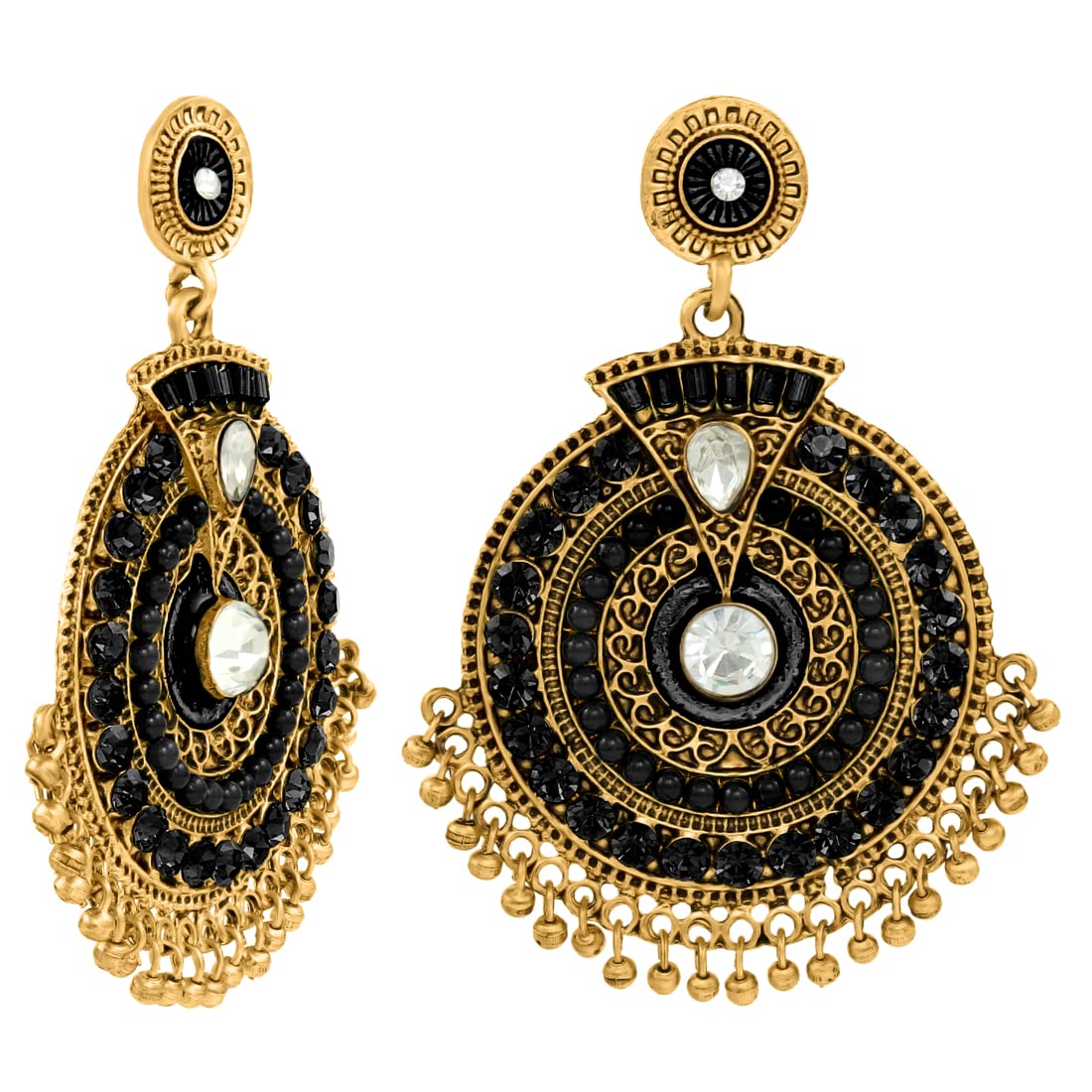 Nakabh Ethnic Gold Plated Oxidised Alloy Jhumki Earrings for Women Stylish (Design 07) (B0B61GF9XD) Amazon Price History, Amazon Price Tracker