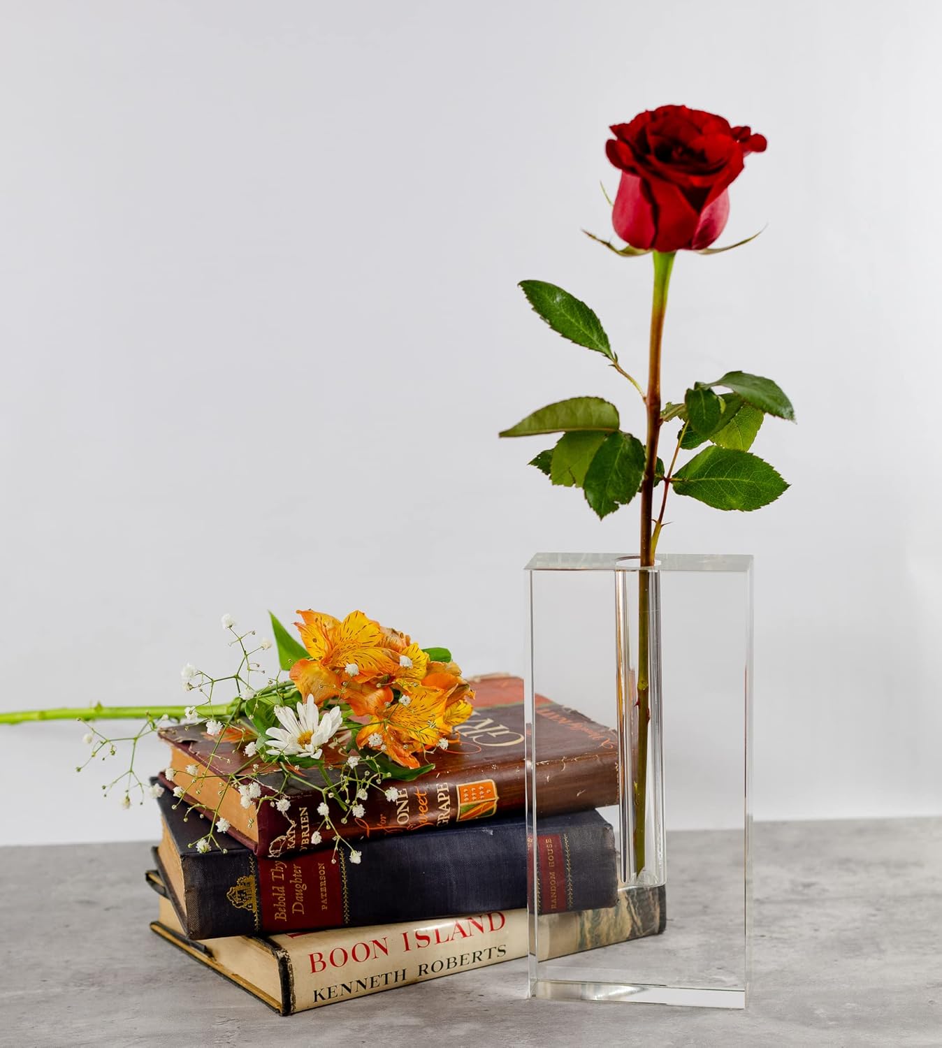 The Rita Optical Crystal H8 x 4" Bud Vase