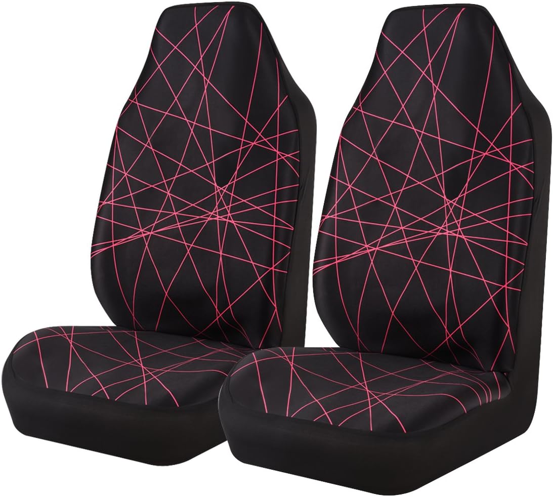 CAR PASS-Universal Wetsuit Waterproof Neoprene Front Car Seat Covers,Airbag Compatible,Fit for Car,Truck,SUV,Sedans,Sporty Design (2 Front Seat)