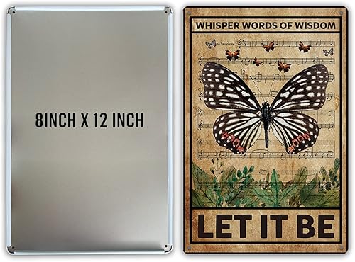 Miniatura 10 de Divertido letrero de metal para pared, diseño retro con texto en inglés "Into the Garden I Go to Lose My Mind" para regalos de decoración del hogar