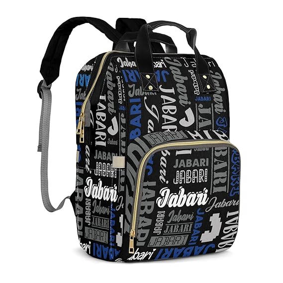 ZAACUSTOM Diaper Bag, Personalized Name Diaper Bags for Baby Boy Girl, Custom Baby Bags for Boys Girls, Backpack for Mom