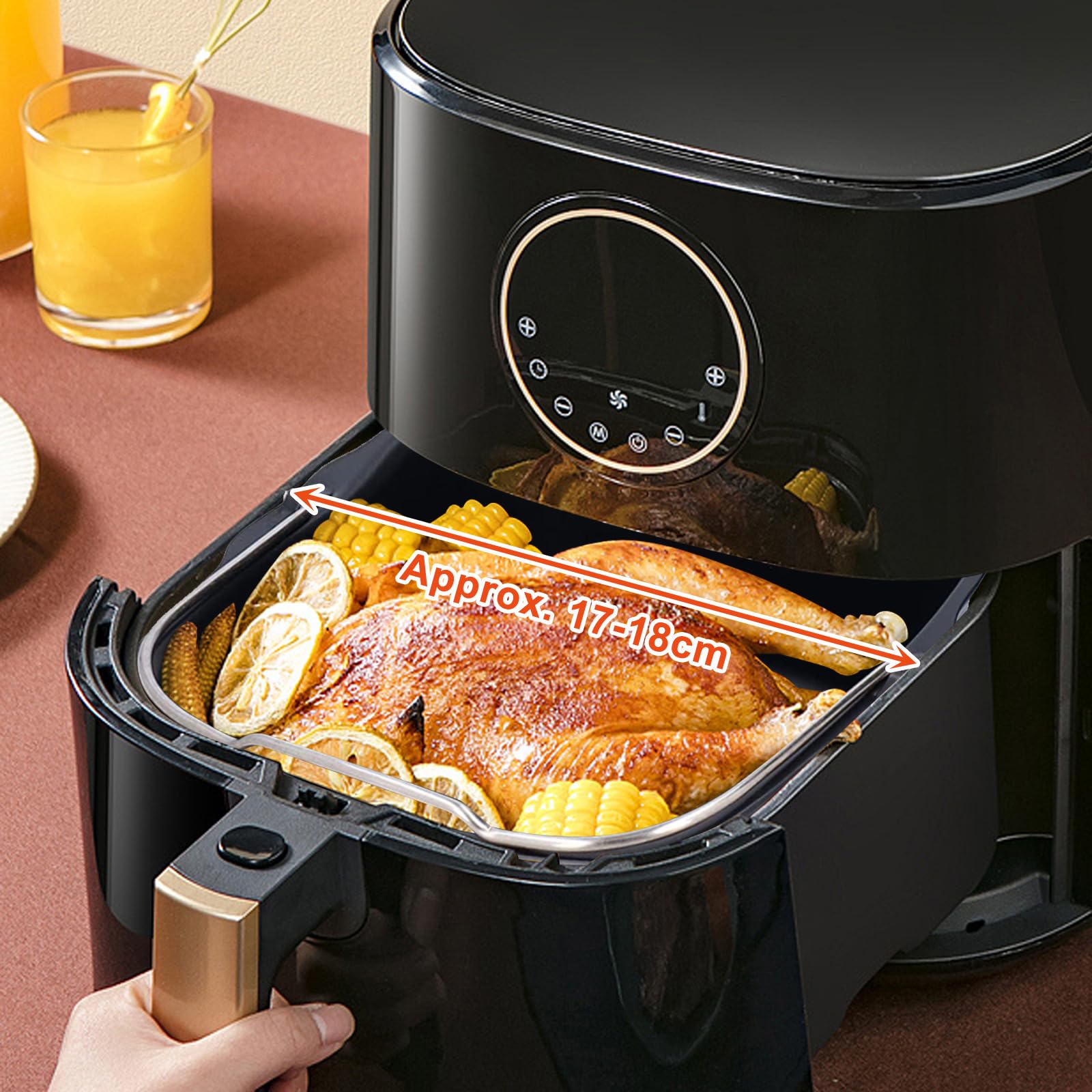 Moule à Gâteau Carré Pour Air Fryer - 7 Ou 8 Pouces, En Acier Aluminium Antiadhésif Qualité Alimentaire, Résistant à La Chaleur, Facile à Nettoyer