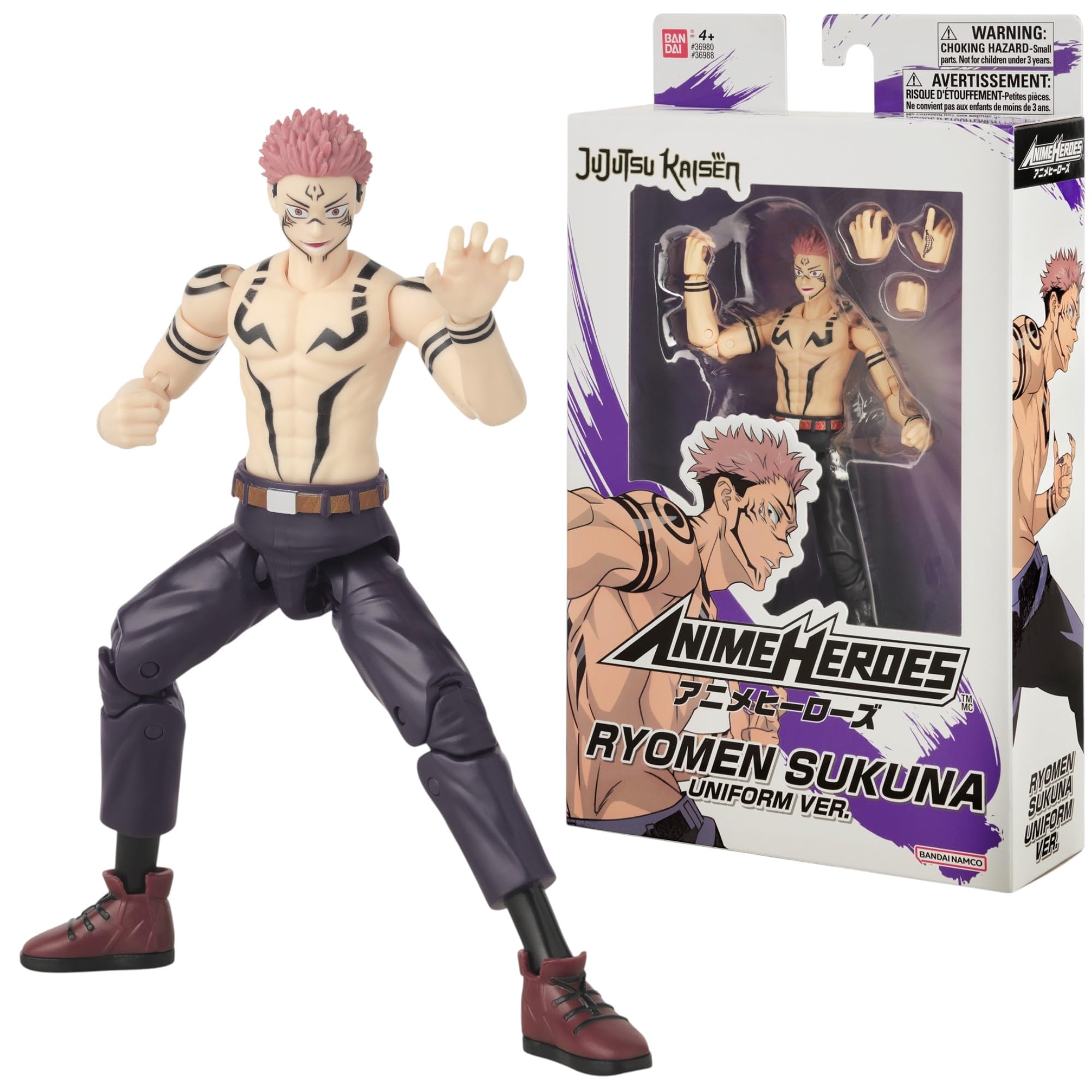 BANDAI Anime Heroes | Jujutsu Kaisen Ryomen Sukuna Action Figure | 17cm Articulated Figure with Accessories | Anime Collectible Toy from Jujutsu Kaisen Range | Ideal Anime Gift — image 1