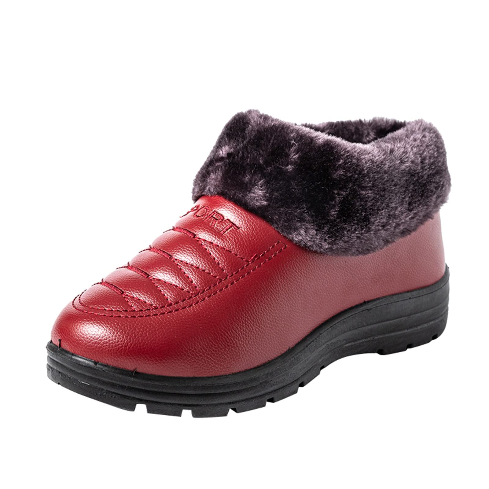 KKvoPiQFellhof Women's Shoes Boots Winter Warm Low Top Velvet Thick Cotton Shoes Waterproof Fashion Snow Boots