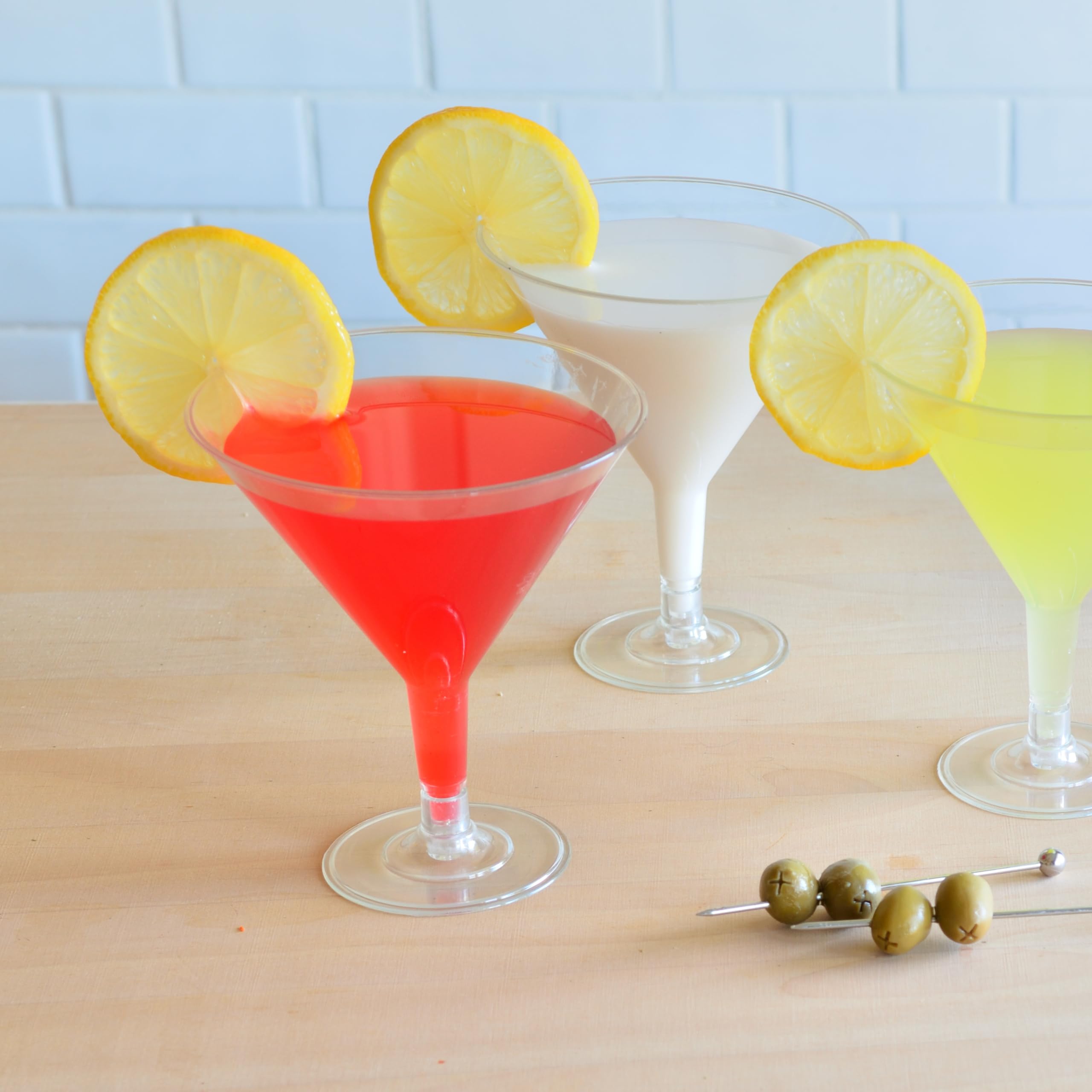 Youngever Confezione da 12 bicchieri da cocktail in plastica, bicchieri da Martini infrangibili, bicchieri da cocktail riutilizzabili