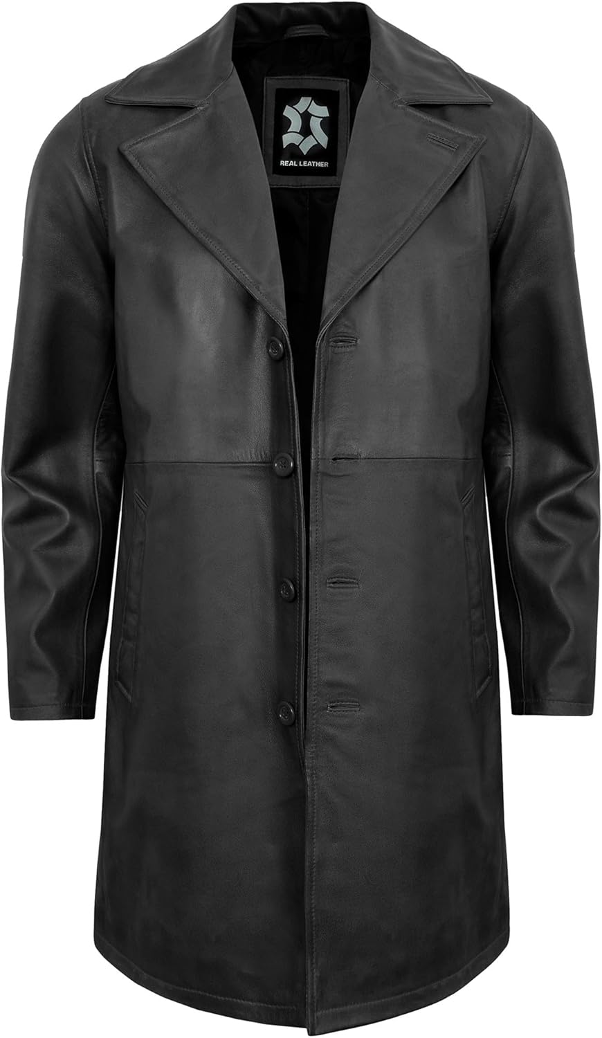 Leather Jacket Men - Real Lambskin Carcoat Style Vintage Men's Leather Coats