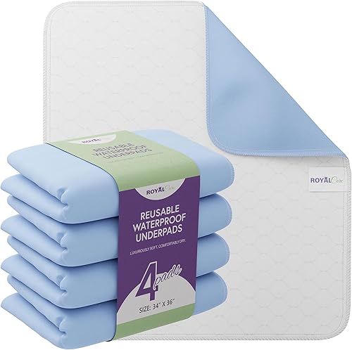 Miniatura 2 de Royal Care - Protector de cama, silla y colchón para incontinencia, muy absorbente, impermeable y reutilizable, lavables a máquina, para niños,