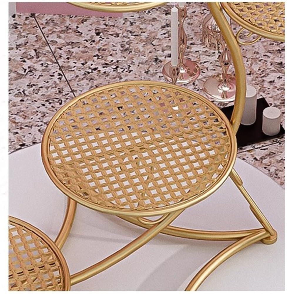 Soporte de Metal para Tartas con Enredadera de Flores Soporte de exhibición de Tartas de Varios Niveles para Bodas y cumpleaños Soporte de exhibición de postres y Cupcakes(Gold,8-Tier)
