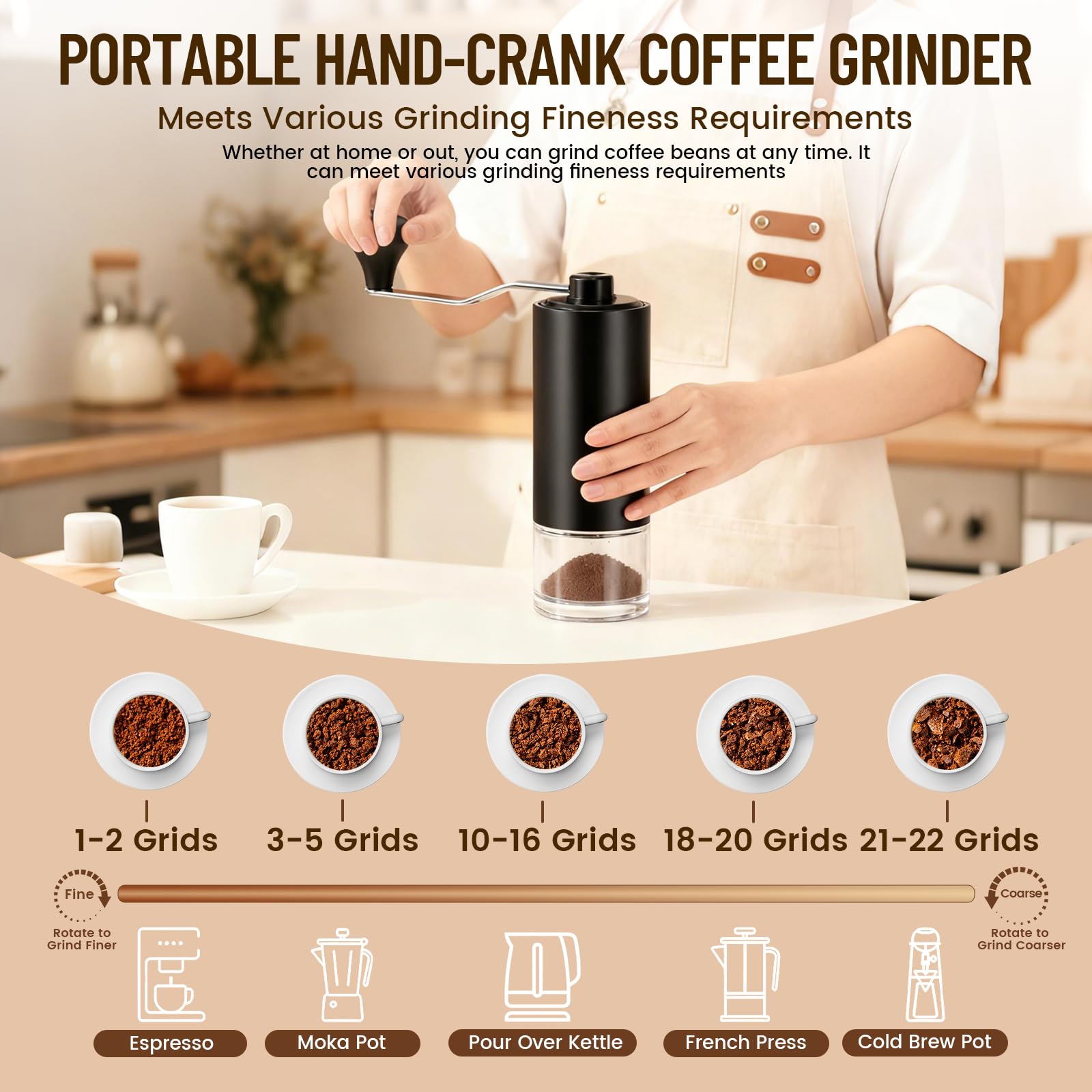 Máquina de Café 3 en 1 Portátil Compatible con 3.5 x 2.8cm Cápsulas y café molido, Cafetera Espresso Eléctrica para Camping Viaje Oficina, Calentamiento Rápido Cafetera con depósito de agua de 100ml