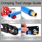 ICrimp 1/2 et 3/4-inch Combo Pex Pipe outil de sertissage pour anneau de cuivre avec GO-NO-GO Gauge Meets ASTM 1807 Norme-Fabriqué par IWISS
