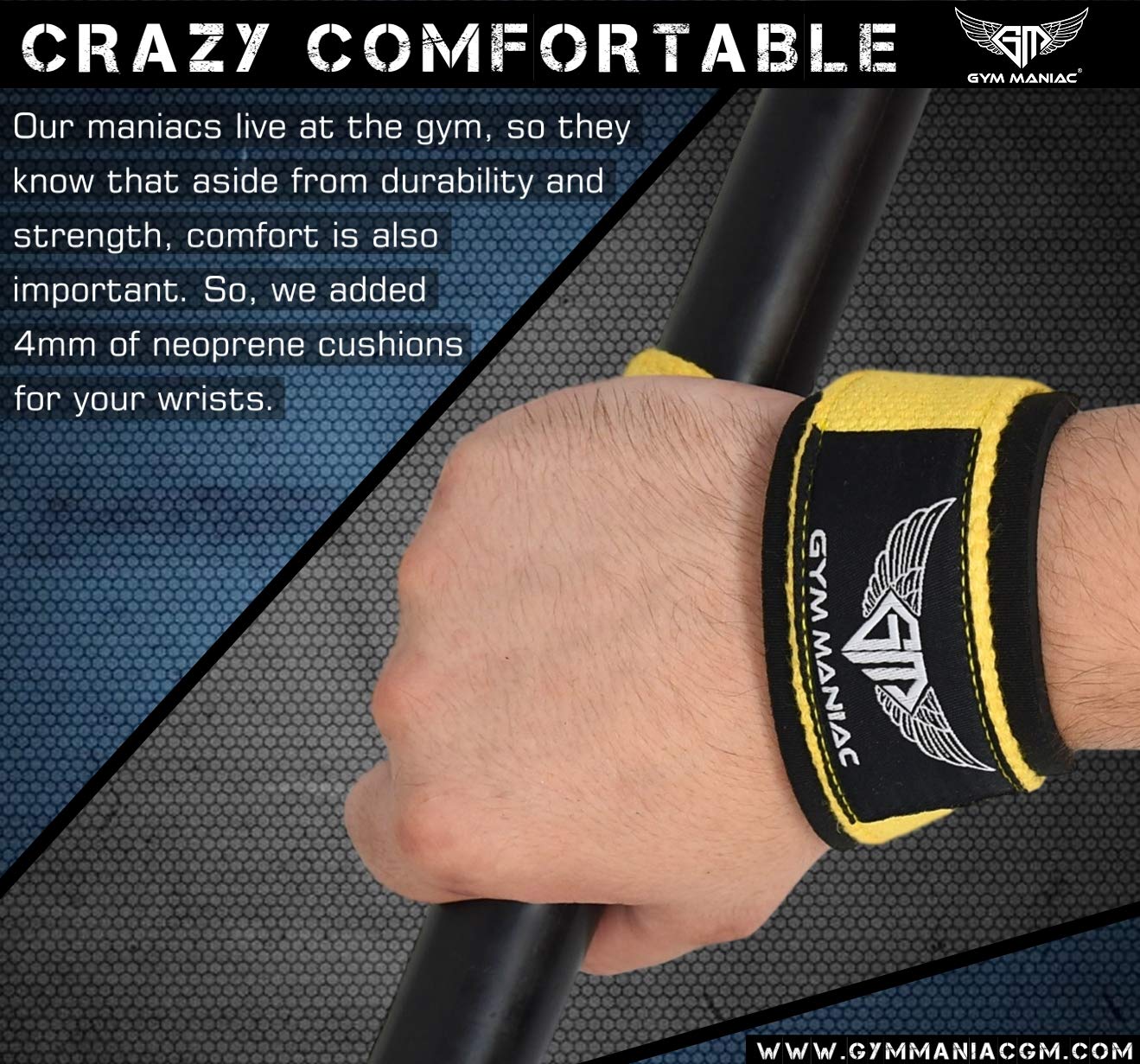 Correas De Levantamiento De Pesas DEFY SPORTS™ - Soporte De Muñeca, Negro Con Rayas Amarillas, Unisex Para Crossfit