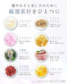 Great Value 2-Piece SetWHITH WHITE Nutritional Supplement, Beauty Supplement, Inner Care, 60 Tablets | Contains Ceramide, Placenta, Collagen | Made in Japan 60 Tablets x 2 For a new habit combined