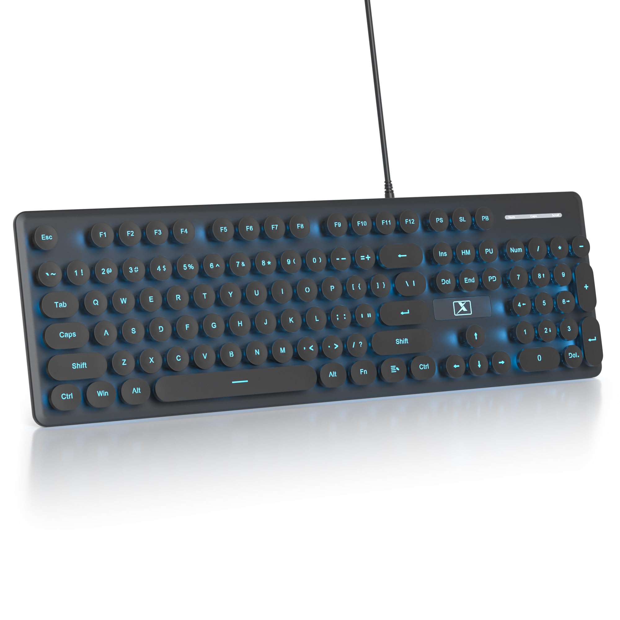 Clavier rétro noir idéal pour la maison ou le bureau sur ordinateur portable - 8