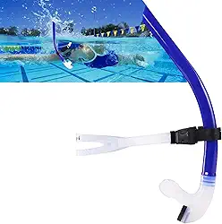 (Os preços incluem tributos de importação) Snorkel de natação para natação de colo, equipamento de snorkel para nadadores adultos para treinamento de natação com snorkel em piscina e águas abertas