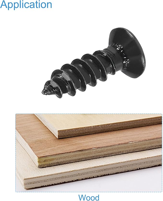 Tornillos para madera M4 x 12mm Phillips cabeza plana 100pz miniatura 5