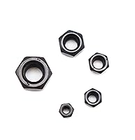 Vista 4 de binifiMux Kit surtido de tuercas hexagonales autobloqueantes insertadas de nailon negro, 130 piezas, M3/M4/M5/M6/M8 (paquete de 2)