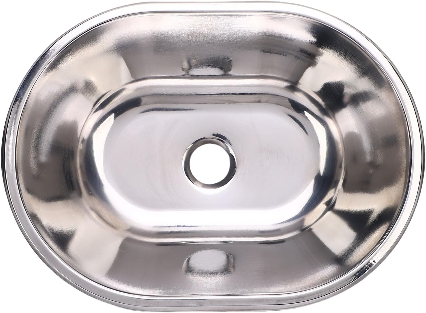 Fabater Stainless Steel Bar Sink, 304 Stainless Steel Flush Mounted RV Kitchen Sink, Single Bowl with 40mm Drain Hole for Boat, Motorhome, Food Truck, and Commercial Use