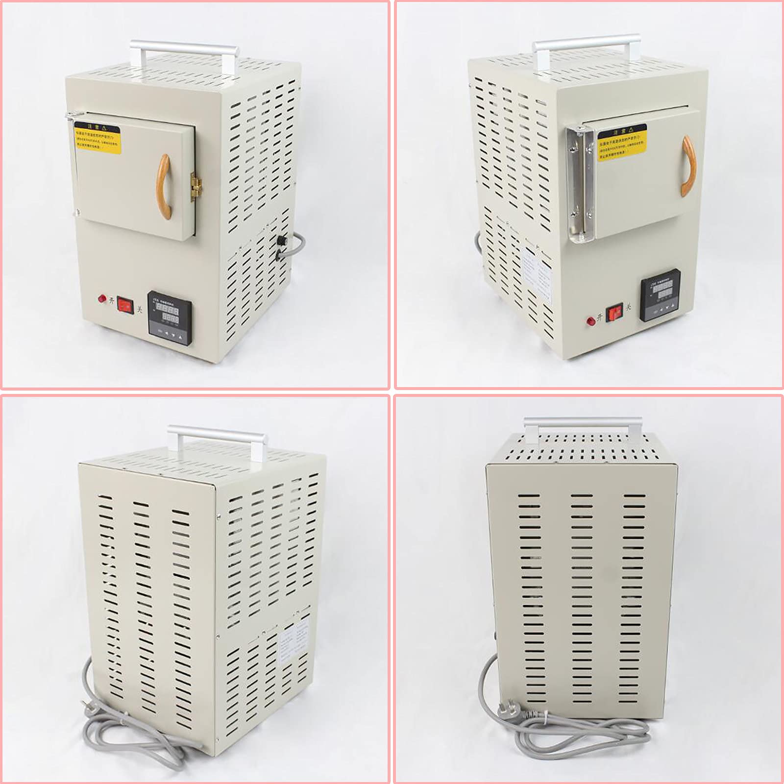 Kleiner elektrischer Laborofen (Bereich: 100–1200 °C, Genauigkeit: 1 °C), multifunktionale Keramikfaser, integrierte Hochtemperaturofen mit Programmsteuerung
