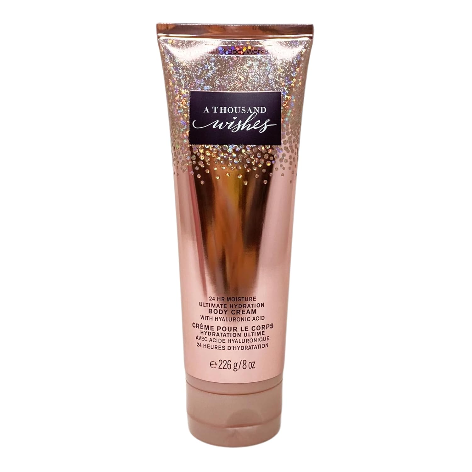 Bath & Body Works A Thousand Wishes Gold Woven Basket 4 Piece Gift Set - Fragrance Mist - Body Cream - Shower Gel - Body Lotion - with a Himalayan Salts Springs Bar Soap - Full Size - Image 3