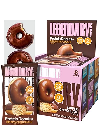 Legendary Foods Protein Donuts - 22g Protein, Dipped Chocolate, Zero
