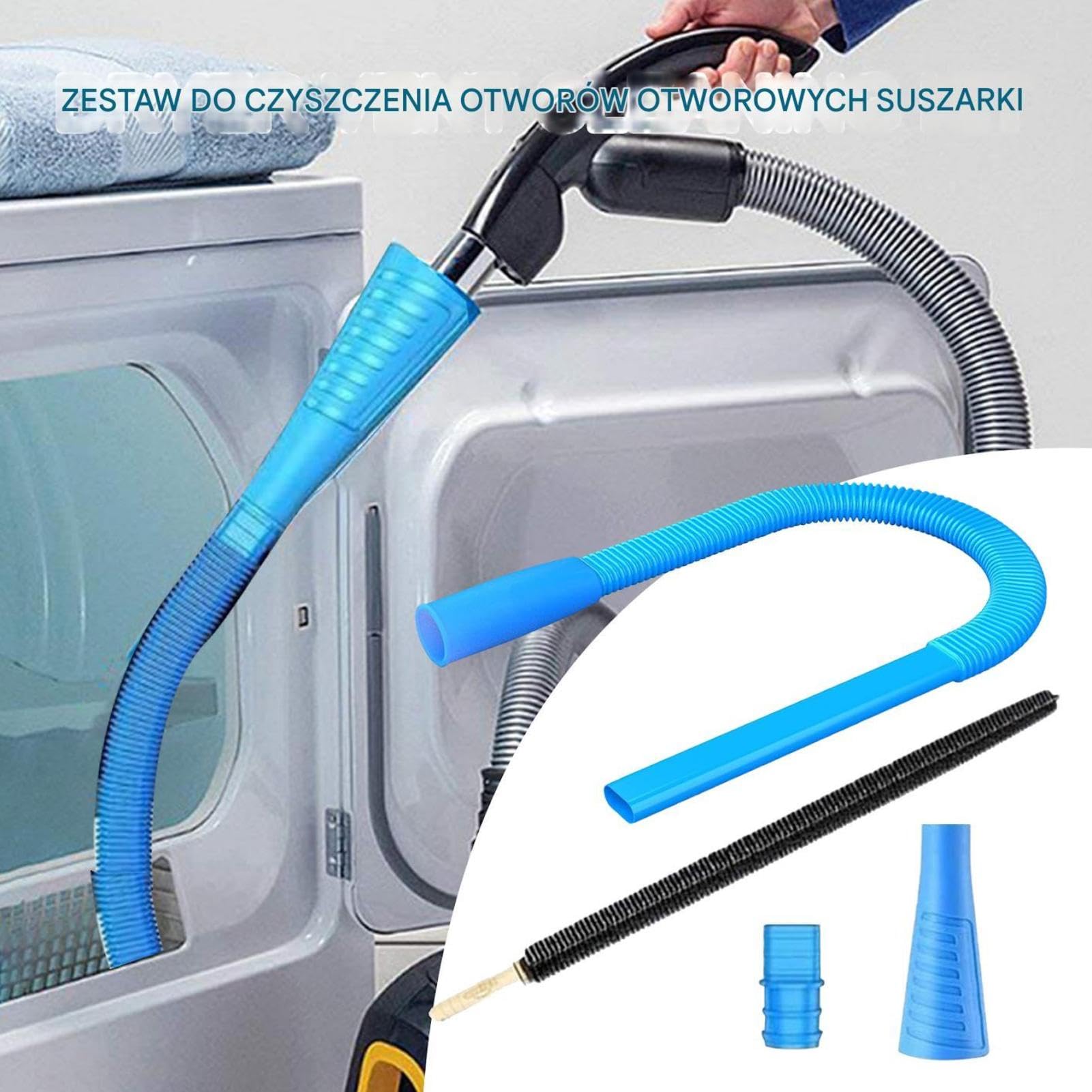 Dryer Vent Cleaner Kit, Flexible Vacuum Hose, Efficient Cleaning Tool with Stretchable Design, Replacement with Utility Details, 2.6ft Laundry Fixture, Household Equipment for Home Office