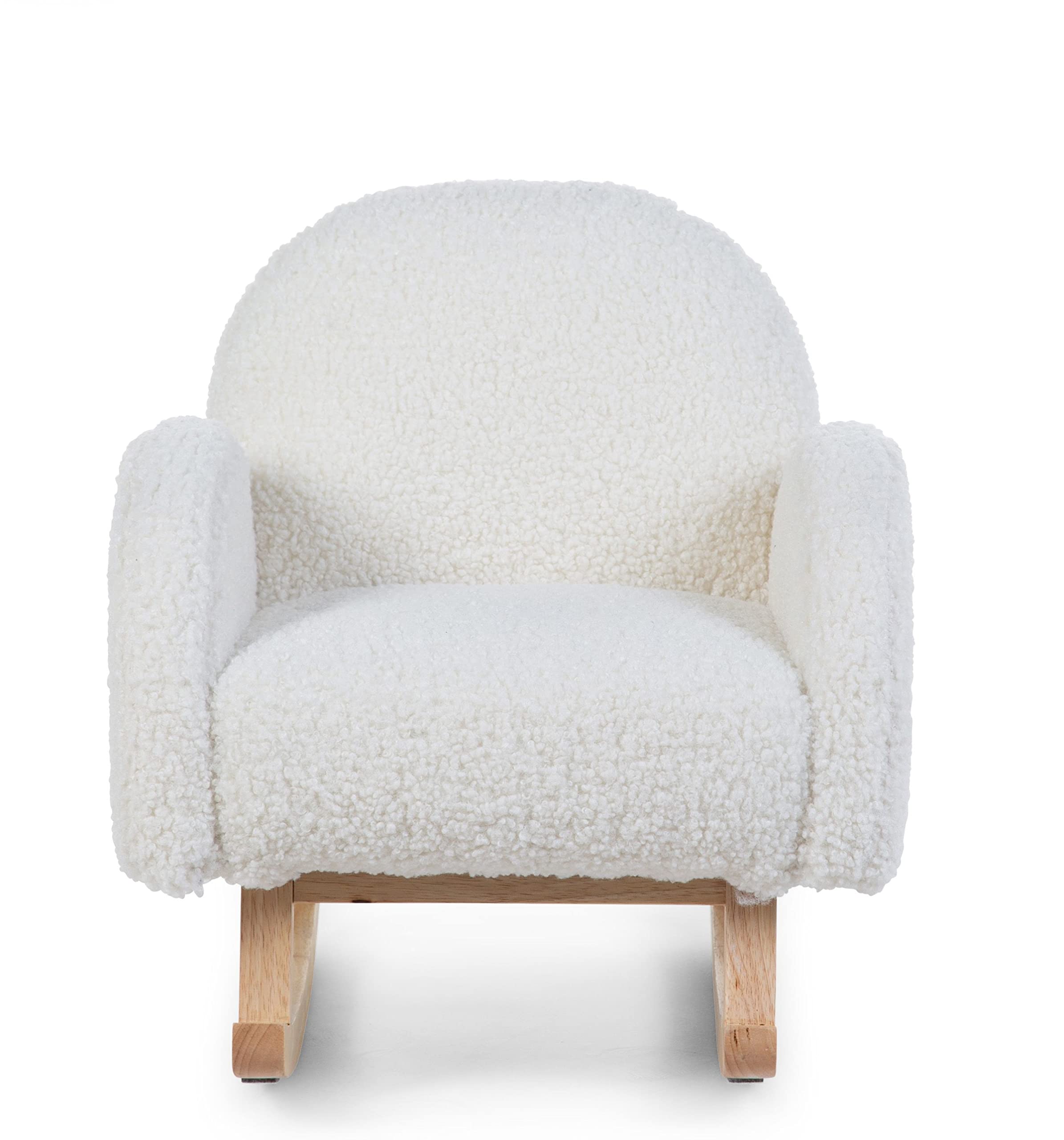 Childhome, Fauteuil À Bascule pour Enfant, Teddy Blanc