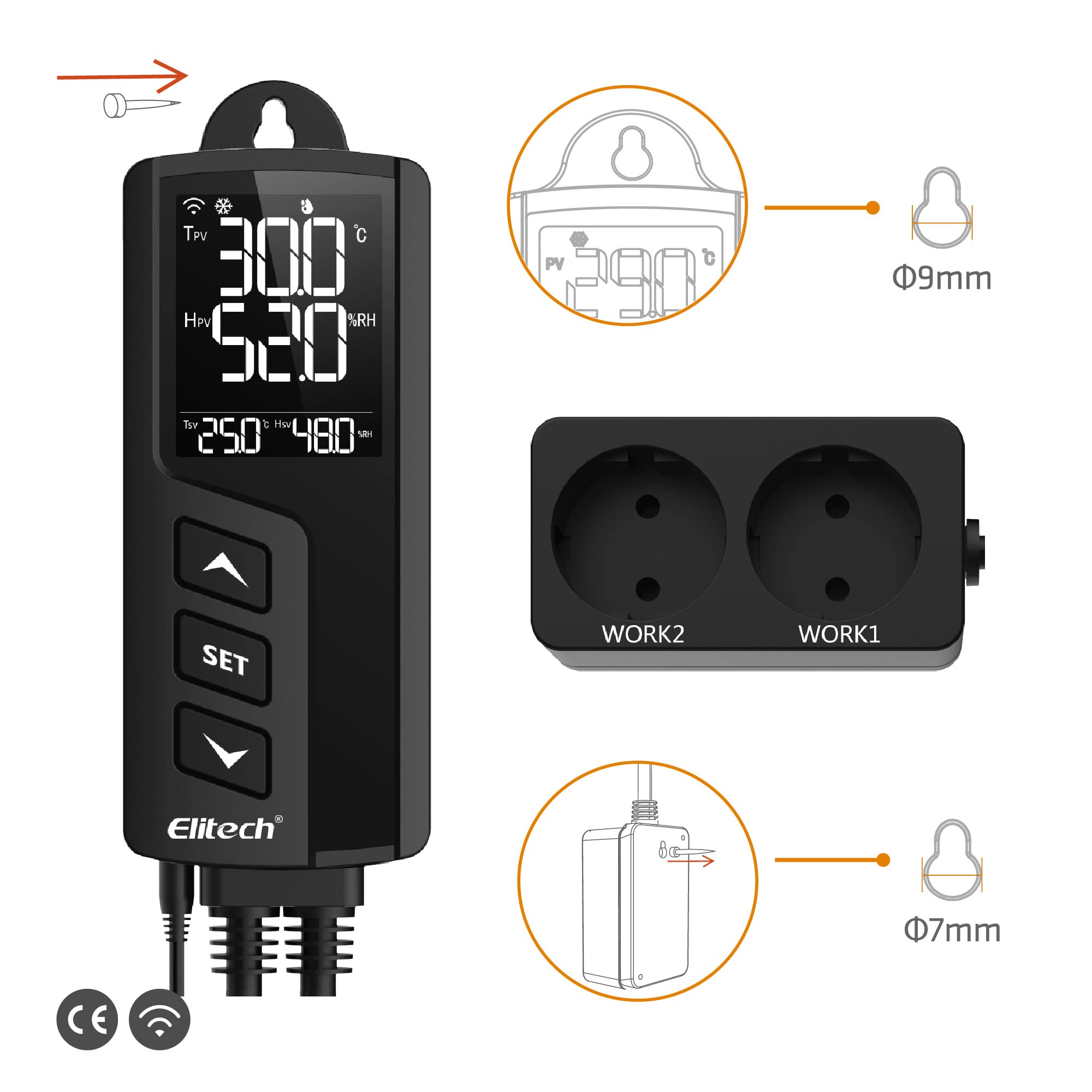 Elitech STC-1000PROTH Humdity and Temperature Controller EU - Image 3