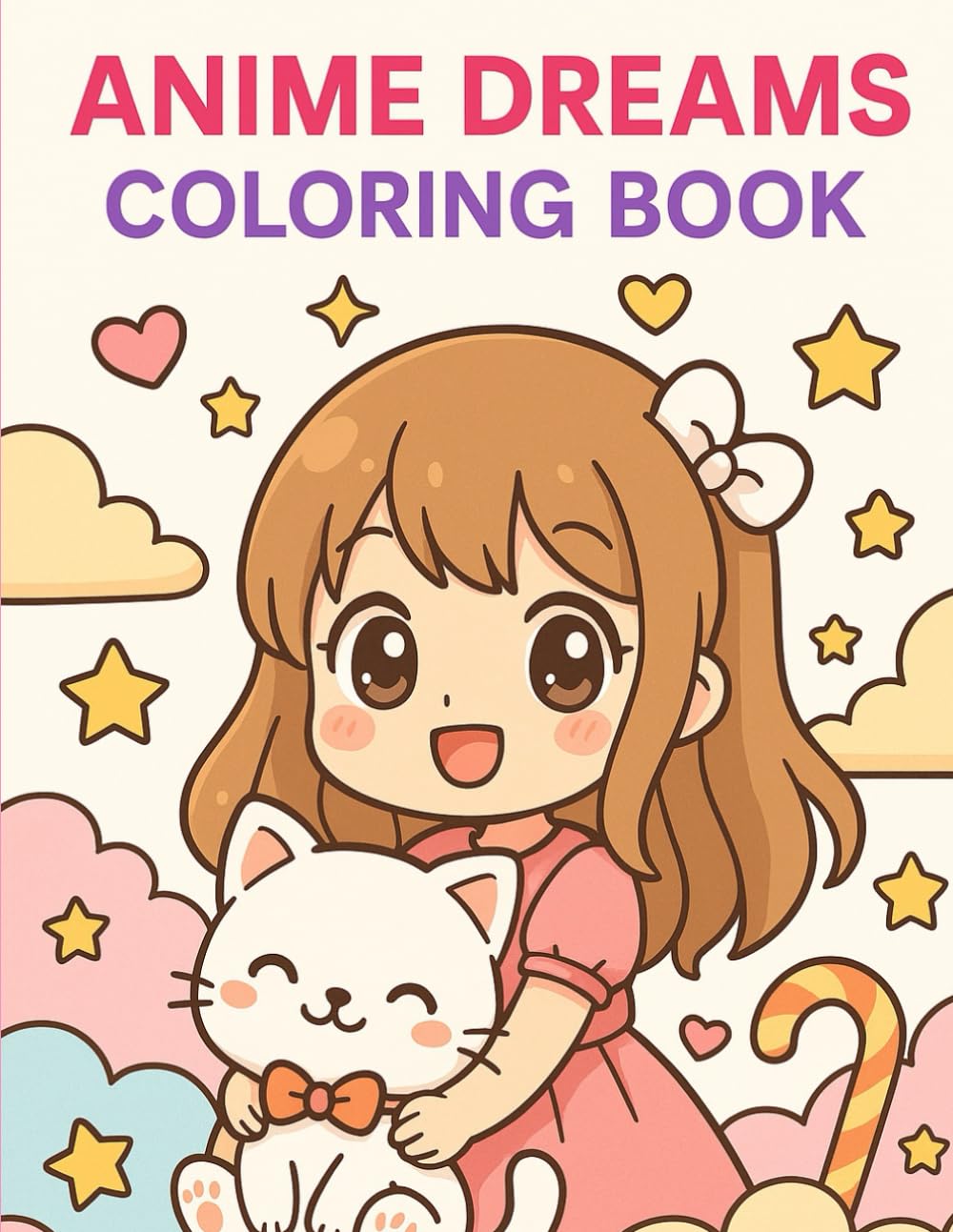Anime Dreams Coloring Book: 30 Cute and Relaxing Anime Pages to Color for All Ages