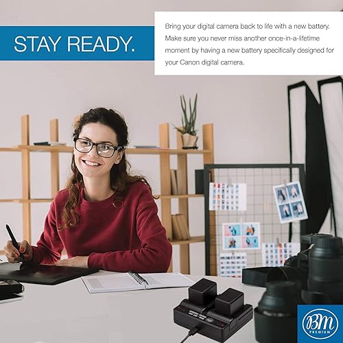 Miniatura 7 de BM Premium 2 baterías BP-727 y cargador dual para Canon Vixia HFR80 HFR82 HFR800, HFR70, HFR72, HFR700, HFR32, HFR300, HFR40, HFR42, HFR400, HFR50,