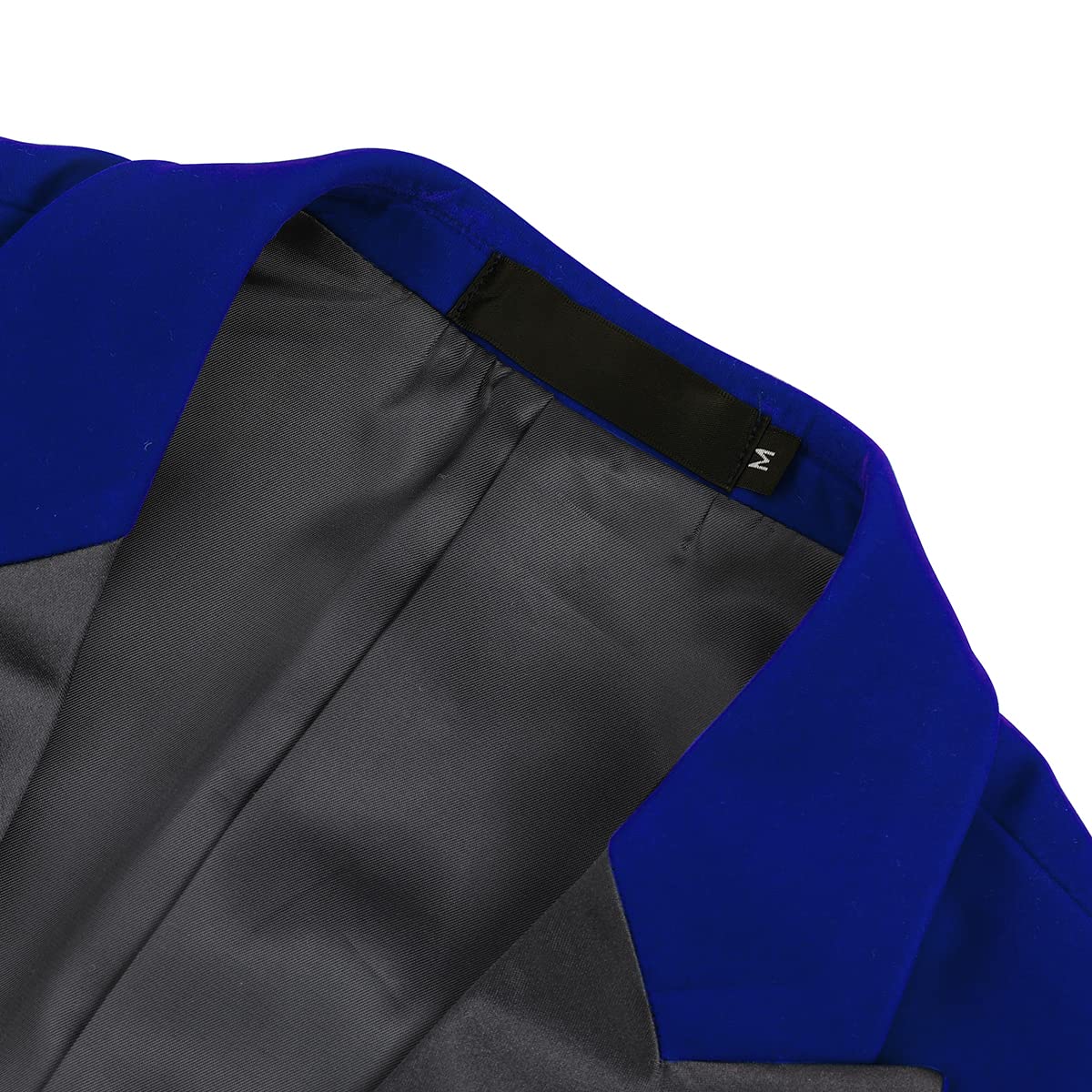 Allthemen Giacca da Uomo Giacca da Smoking in Velluto Attillato Slim Fit con Un Bottone