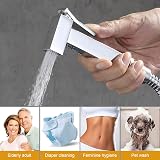 IBERGRIF Handheld Bidet Sprayer Set with Shut-Off Valve, Chrome - 4