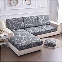 Vista 18 de Funda elástica para cojín de sofá, funda protectora para muebles de sofá, funda de asiento de sofá, estampado floral con parte inferior elástica, #17
