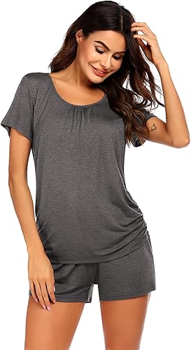 Miniatura 5 de Ekouaer Pijamas de lactancia para mujer, pijamas de lactancia materna, ropa de dormir suave, posparto, ropa de embarazo