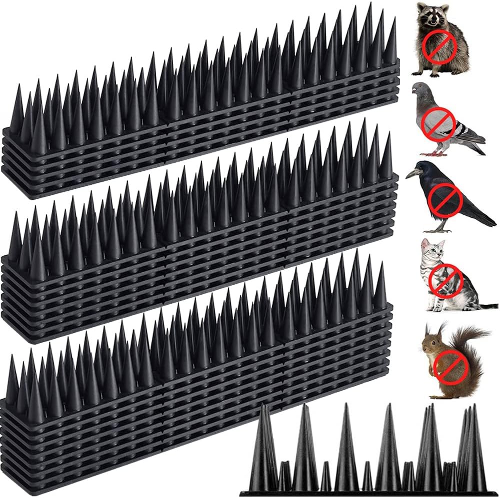Topifare 20Pack Bird Spikes for Outside Pigeon Deterrent