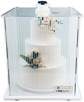 CAKESAFE Reusable Mini Cake Transporter, Clear Plastic Cake Carrier (14" W x 16" H)