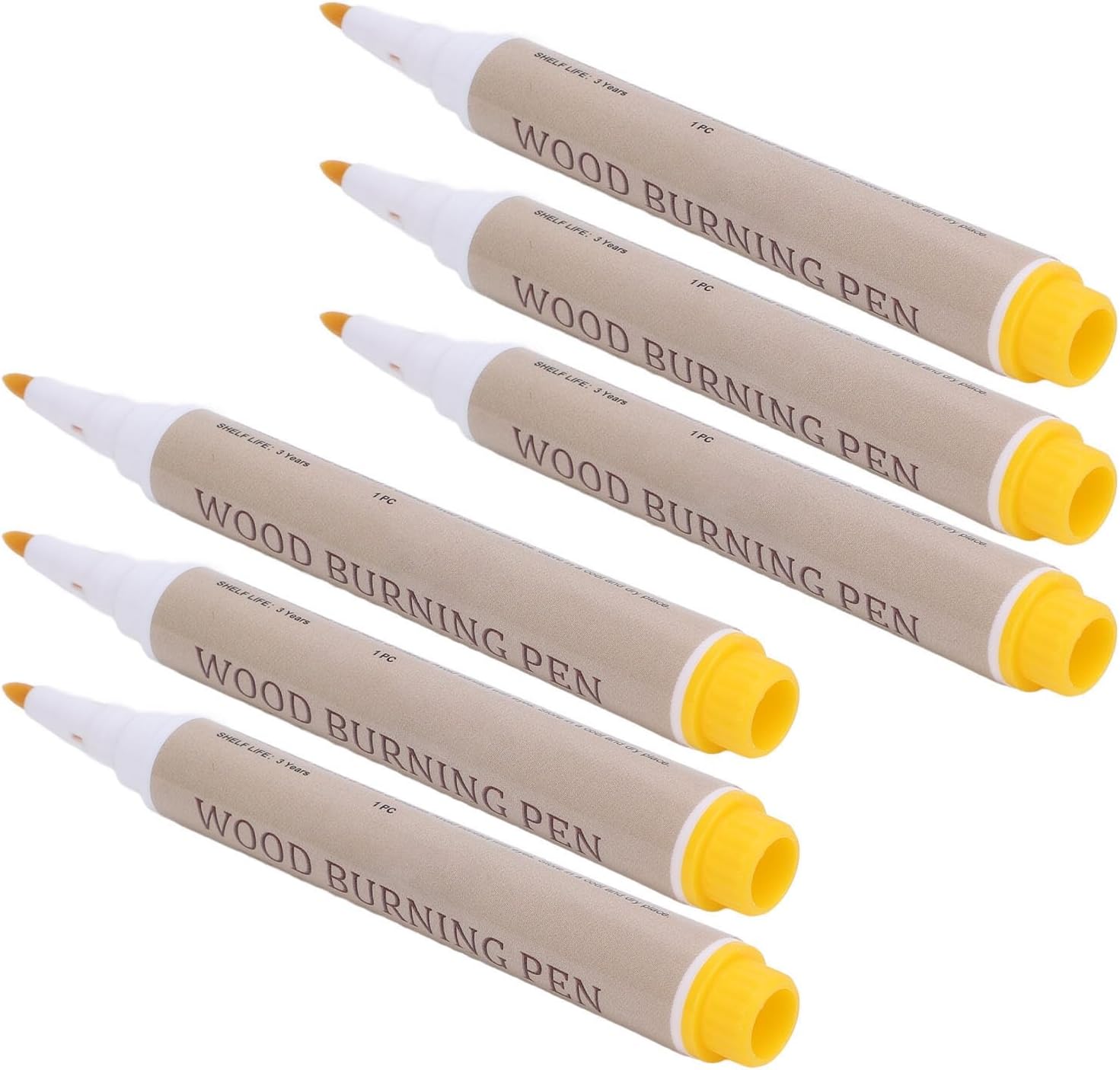 Dioche Burning Pen Kit 6Pcs Wood Burning Pen Kit - Premium Pyrography Marker Set for Beginners and Professionals - Versatile Scorch Tools for Wood, Leather, and Art Projects
